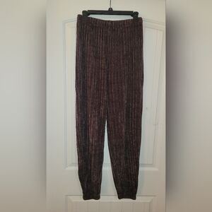 Shein Chocolate Brown Soft Knit Style Joggers Womens Size Large